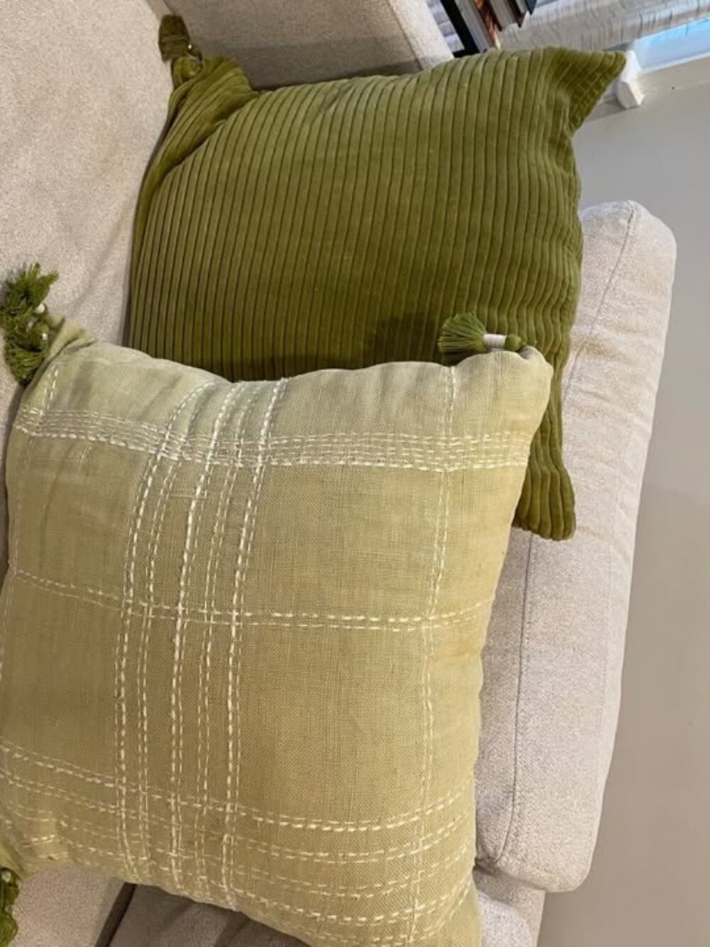 Serena and Lily 22” Green Pillow covers